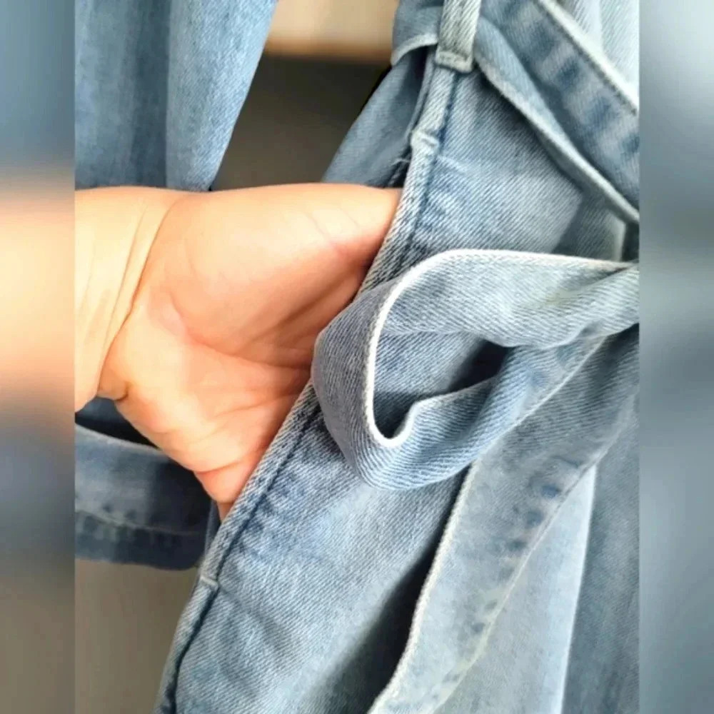 *EUC* FRAME Le Denim Trench Coat, Daphne Sz Medium - Picture 8 of 11